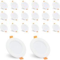 20er led Einbaustrahler Deckeneinbauleuchte Set Einbauleuchte Deckenleuchte Einbauspot Deckenspot IP44 400LM Warmweiß 5W Strahler - Hengda von HENGDA