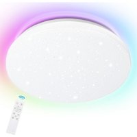 Hengda - 24W led Deckenleuchte mit Sternenhimmel-Effekt. Einbauleuchten. Küchenbeleuchtung. Fernbedienung und RGB-Beleuchtung - rgb von HENGDA