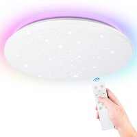 24W led Deckenleuchte mit Sternenhimmel-Effekt. Kellerbeleuchtung. Sternenlicht. Fernbedienung und RGB-Beleuchtung - rgb - Hengda von HENGDA