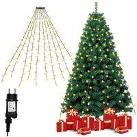 Hengda 280 LED Lichterkette Weihnachtsbaum Sterne Dekor Bäume Außen Konzerte mit Ring Warmweiß von HENGDA