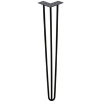 4x Hairpin Legs Möbelfüße Tischläufer schwarz Hairpin Legs 3 Bügel, für Esstisch 40cm - schwarz - Hengda von HENGDA