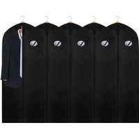 5x Kleidersack Kleidersäcke Schutzhülle mit Schuhtasche Kleiderhülle Kleiderschutz Dicker Vliesstoff mit PE-Folie 150 x 60cm - Hengda von HENGDA
