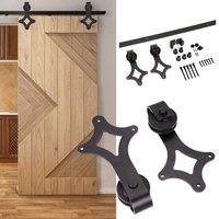 Hengda - swanew 6ft (183.0cm) Schiebetürbeschlag Set. Laufschienen für Schiebetür Hängeschiene Schiebetürsystem Einfach zu installieren von HENGDA