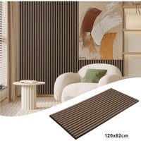 Hengda - swanew Akustikpaneel Wandpaneel Moderne Wandpaneele aus Holzfunier und Filz mdf Wandverkleidung 1x 120x60x2.1cm Walnuss von HENGDA
