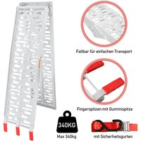 Auffahrrampe Auffahrschiene Klappbar max. 340kg alu Verladerampe - Hengda von HENGDA