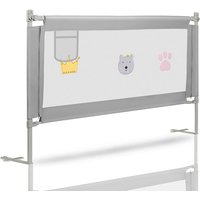 Hengda - Bettgitter Rausfallschutz Bett 200cm Baby Bettschutzgitter mit Höhenverstellbar Kinderbettgitter für Kinderbetten. Elternbetten - Grau 200cm von HENGDA