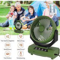 Hengda Camping Ventilator Multifunktionales 2in1 Camping-Lüfterlicht, Tragbarer USB-Campingventilator für Zelt mit LED-Lampe Laterne Fernbedienung von HENGDA