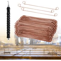 SWANEW Drillapparat Betonbindedraht verkupferter Rödeldraht mit Rödelzange Bindedraht inkl. Draht Driller 1.0 x 100mm (1000 Stk.) von HENGDA