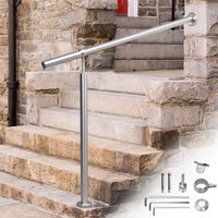 Edelstahl Eingangsgeländer 180 x 90 cm Handlauf Geländer für Treppen Wandhandlauf Treppengeländer für Drinnen und Draußen - Hengda von HENGDA