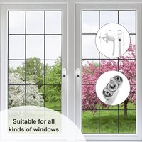 Vingo Fenstergriff Aluminium abschließbar 8 Stück Kindersicherung Fenstersicherung mit Schloss in Stiftlänge 35cm Fensterschloss Alu Fensterschloss von HENGDA