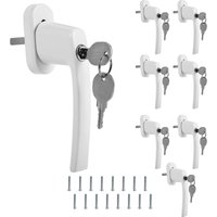Fenstergriff Aluminium abschließbar Kindersicherung Fenstersicherung mit Schloss in Stiftlänge 35cm Fensterschloss Alu Fensterschloss Türgriff 8 von HENGDA