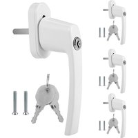 Vingo Fenstergriff Aluminium abschließbar Kindersicherung Fenstersicherung mit Schloss in Stiftlänge 35cm Fensterschloss Alu Fensterschloss Türgriff von HENGDA