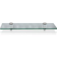 Glasregal mit Halterung Glasboden Wandregal Badregal Ablage Regal Hängeregal Milchglas 60x10x0,8 cm - transparent - Hengda von HENGDA