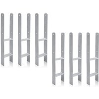 Hengda - swanew H-anker 101MM 6 Stück Pfostenträger Pfosten Feuerverzinkt Langlebig Vierkantholzpfosten für Pfosten 10x10cm von HENGDA