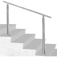 Handlauf Edelstahl. 120 cm gebürsteter Edelstahl. Treppengeländer mit ohne Querstreben für den Einsatz im Innen- und Außenbereich - Hengda von HENGDA
