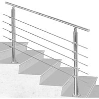 Swanew Handlauf Edelstahl. gebürsteter Edelstahl. Treppengeländer mit ohne Querstreben für den Einsatz im Innen- und Außenbereich.80 cm mit 5 von HENGDA