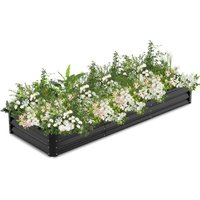Hochbeet 240 x 90 x 30 cm Verzinkter Stahl Schwarz -Hochbeet - Balkonbepflanzung - Terrassenbepflanzung - Gemüsegarten - Kräutergarten - Hengda von HENGDA