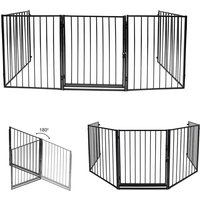 Kaminschutzgitter Baby Kinderschutzgitter Schutzgitter Ofen Absperrgitter Vormontiert ca. 300cm x 76cm Türschutzgitter - Tolletour von TOLLETOUR