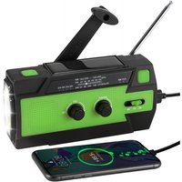 Hengda - Kurbelradio Solarradio. Tragbares. 4000mAh Handkurbel.Selbstbetriebenes AM/FM/NOAA-Radio. Wetterfunk-Notfallgerät. Telefonladegerät für von HENGDA