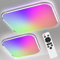 Led Deckenleuchte Deckenlampe Dimmbar 24W Modern Deckenbeleuchtung Led für Schlafzimmer Badezimmer Küche Gang Balkon (rgb 2700K-6500K) - Weiß - Hengda von HENGDA