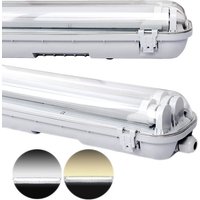 Hengda - led Feuchtraumleuchte Wannenleuchte 150 cm Werkstattleuchte 24W Weiß G13 T8 Lampe led Röhre Werkstatt Deckenleuchte Leuchtstoff Röhren von HENGDA
