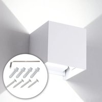 Led Wandleuchte Außen Wohnzimmer Wandlampe IP65 Treppen Keller Flur Esszimmer 12W Weiß Kaltweiß - Hengda von HENGDA