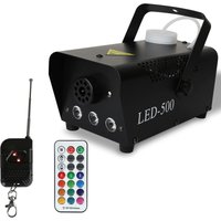 Nebelmaschine 500W Mini dj effekt Rauchmaschine Schnelle Generierung von Nebel 13 farbige 3 LEDs mit led/ Drahtloser Fernbedienung für Halloween von HENGDA