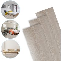 Pvc Bodenbelag - Selbstklebende Vinyl-Dielen - Vinylboden - Holz-Effekt - White Oak - 91.5 x 15.2 cm x 1.5 mm - 1.95m²/14 Dielen - Hengda von HENGDA