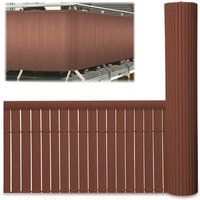 Pvc Sichtschutzmatte Sichtschutzzaun Sichtschutz für Zaun Balkon Windschutz Braun 100x300cm - Hengda von HENGDA