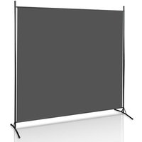 Paravent Outdoor Trennwand Homestyle Balkon Garten Raumteiler verlängerbar Anthrazit von HENGDA