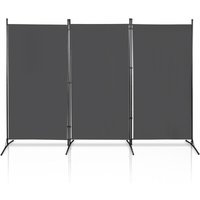 Hengda - Paravent Sichtschutzwand Raumteiler Stellwand Raumteiler Trennwand Sichtschutz 260x180cm grau 3 Trennwände flexibel verstellbar von HENGDA