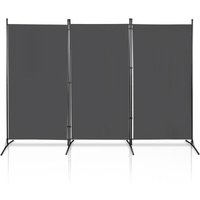 Hengda Paravent Sichtschutzwand Raumteiler Stellwand Raumteiler Trennwand Sichtschutz 3 teilig Anthrazit von HENGDA