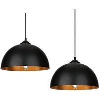 Pendelleuchte 2er Set ø 30cm Retro-Lampenschirm Hängelampe E27 aus Metall Industrielle Vintage Fassung für max 60W. ø 30cm(Ohne Leuchtmitte)für von HENGDA