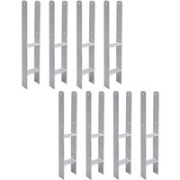 SWANEW H-Pfostenträger Pfostenanker 600mm Länge Langlebig Pfosten H-anker Bereite Vierkantholzpfosten Säulenfuß, für Carports Pfahlbauten Wildtürme von HENGDA