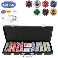 Hengda - swanew Pokerkoffer 500 Chips Laser Pokerchips Poker 11.5 Gramm . 2 Karten. Händler. Small Blind. Big Blind Tasten und 5 Würfel. mit von HENGDA