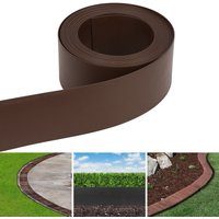 Hengda - Rasenkante Kies Beetumrandung Mähkante Oberkante Gartenwegen Beeteinfassung Gartenumrandung Rasenbegrenzung Braun 25Mx12.5CMx0.2CM von HENGDA