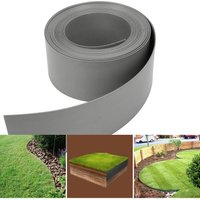 Rasenkante Kies Beetumrandung Mähkante Oberkante Gartenwegen Beeteinfassung Gartenumrandung Rasenbegrenzung Grau 10Mx14CMx0.2CM - Hengda von HENGDA