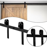 Hengda - Schiebetürsystem Glas Stahl Beschlag Montageset Schiebetürbeschlag 244cm von HENGDA