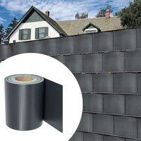 Hengda Sichtschutzstreifen Stabmattenzaun Streifen PVC verschiedene Modelle für den Gartenzaun oder Balkon.35m.Schwarz von HENGDA