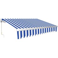 Hengda Sonnenmarkise manuelle Gelenkarmmarkise Markise Sonnenschutz Alu/Polyester Anti-UV und wasserfest Terrasse oder Garten Blau Grau 3.5 x 3 m Hengda Sonnenmarkise manuelle Gelenkarmmarkise Markise Sonnenschutz Alu/Polyester Anti-UV und wasserfest Terrasse oder Garten Blau Grau 3.5 x 3 m von HENGDA