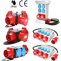 Hengda - Stromverteiler Verteiler Baustromverteiler 2 x cee 16A 400V +1 x cee 32A 400 v +4 x 230V Schutzkontaktsteckdosen Wandverteiler mit Leitung von HENGDA