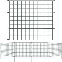 Teichzaun Garten Draht Gitterzaun Zaunset Gartenzaun Metall Gerade 11tlg Set 5x - Hengda von HENGDA