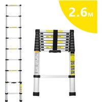 Hengda - Teleskopleiter 3.2m Stehleiter Mehrzweckleiter Alu Multifunktionsleiter Ausziehleiter - Silber von HENGDA