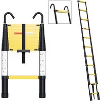 Hengda - Teleskopleiter Alu Leichtgewicht 3,2m langsamer Abfall + Haken Multifunktionsleiter Mehrzweckleiter Ausziehbare Leiter 15 Stufe Stehleiter Hengda - Teleskopleiter Alu Leichtgewicht 3,2m langsamer Abfall + Haken Multifunktionsleiter Mehrzweckleiter Ausziehbare Leiter 15 Stufe Stehleiter von HENGDA