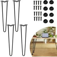 Hengda - Tischbeine 4er Set Hairpin Leg Haarnadelbeine Tischgestell Tisch Tischkufen Legs Esstisch Harpins Tischbein 2 Streben Schwarz - 61 cm Hengda - Tischbeine 4er Set Hairpin Leg Haarnadelbeine Tischgestell Tisch Tischkufen Legs Esstisch Harpins Tischbein 2 Streben Schwarz - 61 cm von HENGDA