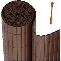 Hengda - TolleTour Sichtschutzmatte pvc Sichtschutz Garten Sichtschutzzaun Balkon Zaun Windschutz Balkonverkleidung Braun 80x300cm von HENGDA