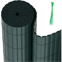 Hengda - TolleTour Sichtschutzmatte pvc Sichtschutz Garten Sichtschutzzaun Balkon Zaun Windschutz Balkonverkleidung Grün 80x900cm von HENGDA