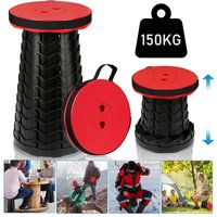 Hengda - Tragbarer Klappstuhl Kompakt Leichte Teleskop 150kg Outdoor Klapphocker Tragbar Rot von HENGDA