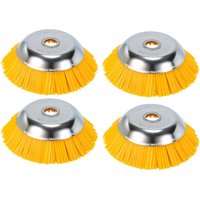 SWANEW Unkrautbürste 4er Nylon 25,4x200mm Freischneideraufsatz Für Stihl Motorsense Freischneider 8 Zoll von HENGDA