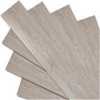 Hengda - Vinylboden pvc Planke. selbstklebend Laminat.7 Stück. ca.1m². White Oak von HENGDA